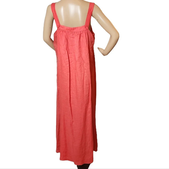 Max Studio 100% linen coral maxi dress. Women's size XL. - Picture 15 of 17